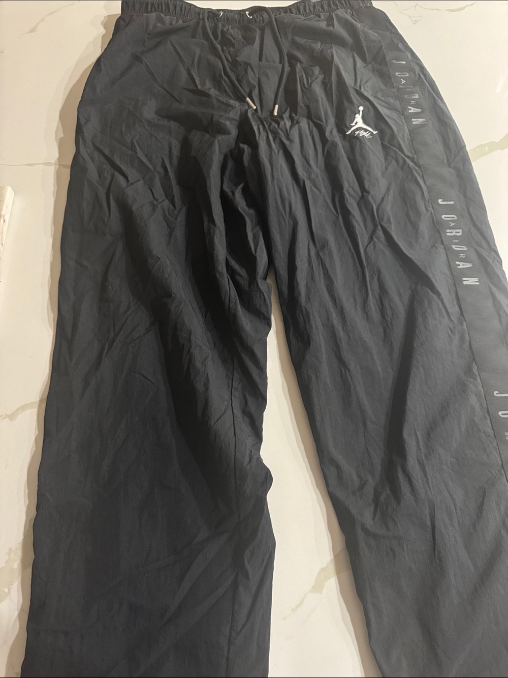 Jordan Black Windbreaker Track Pants with Jumpman Detail